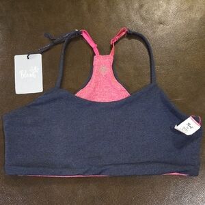 Kids' Pink and Blue Sports Bra